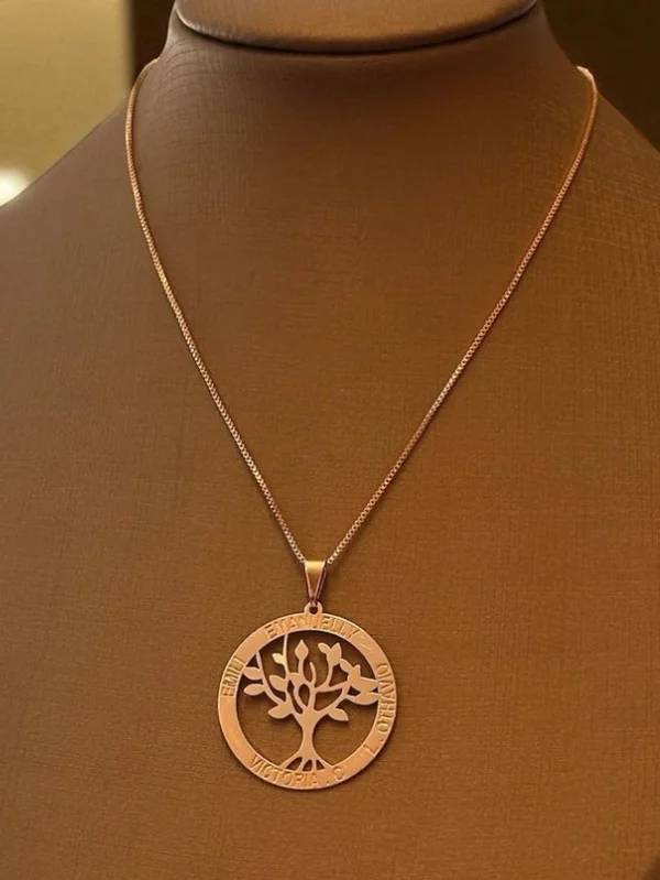 Gargantilha árvore com até 4 nomes